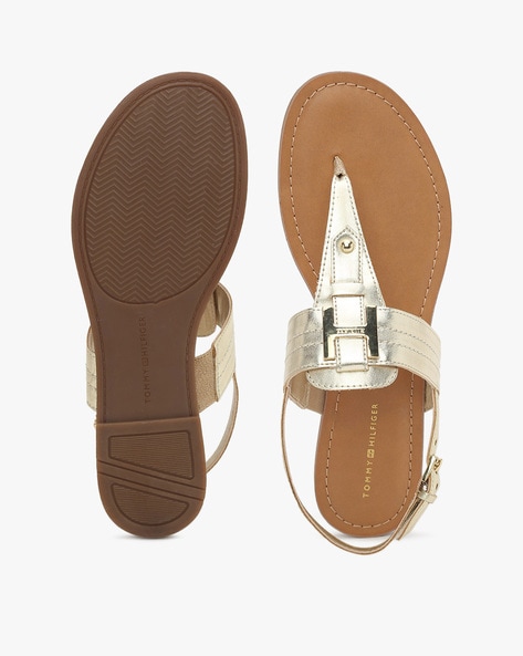 Tommy hilfiger best sale gold sandals