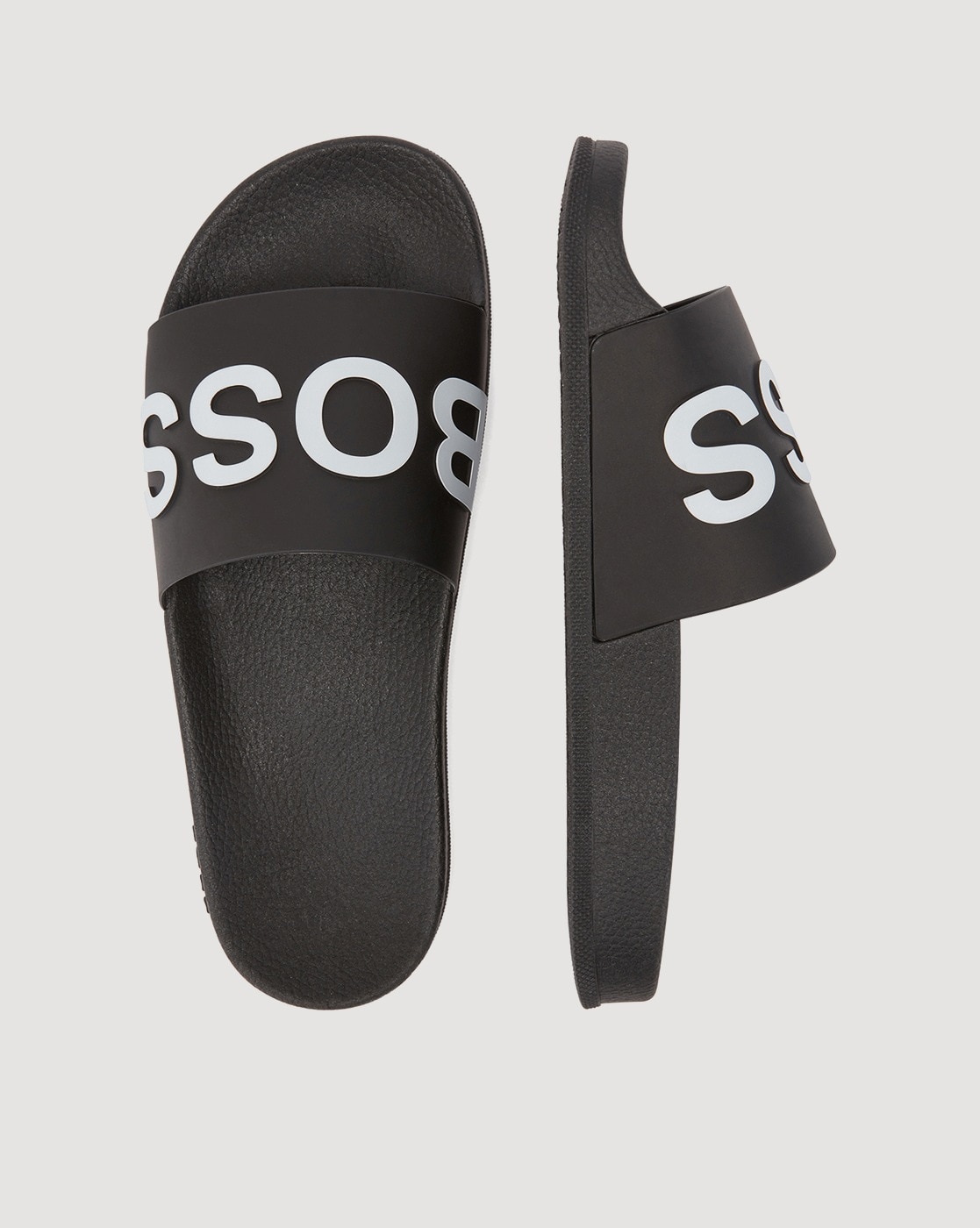 Black and gold discount hugo boss sliders