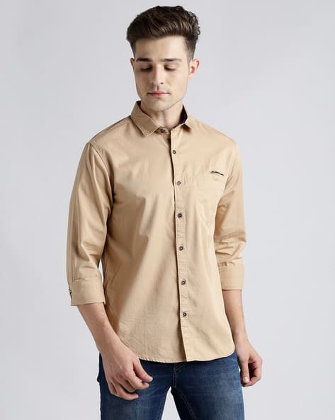 light brown shirt
