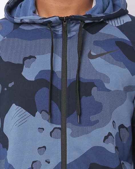 Nike blue 2024 camo hoodie