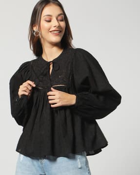 black tunic top