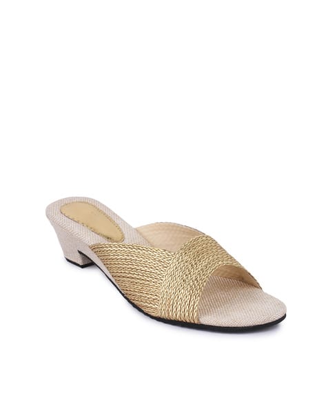 Braided Chunky Heeled Sandals (Image - 1)
