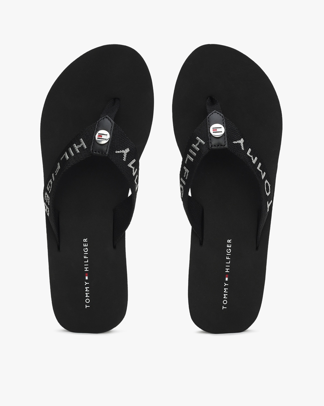 Buy Black Flip & Slippers for Women HILFIGER | Ajio.com