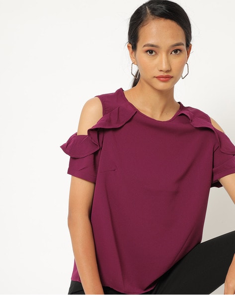 Cold shoulder clearance tops india online