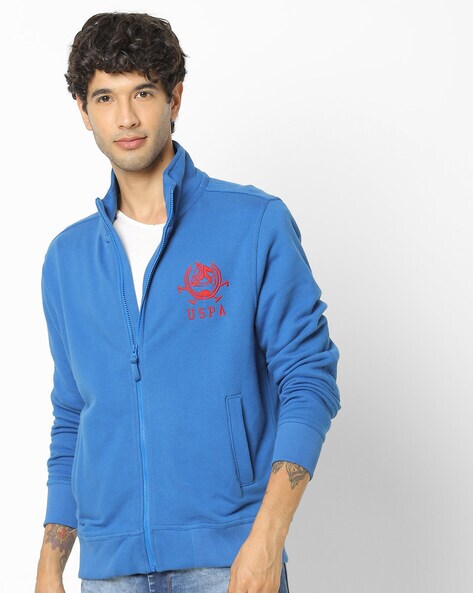 us polo zip front sweatshirt