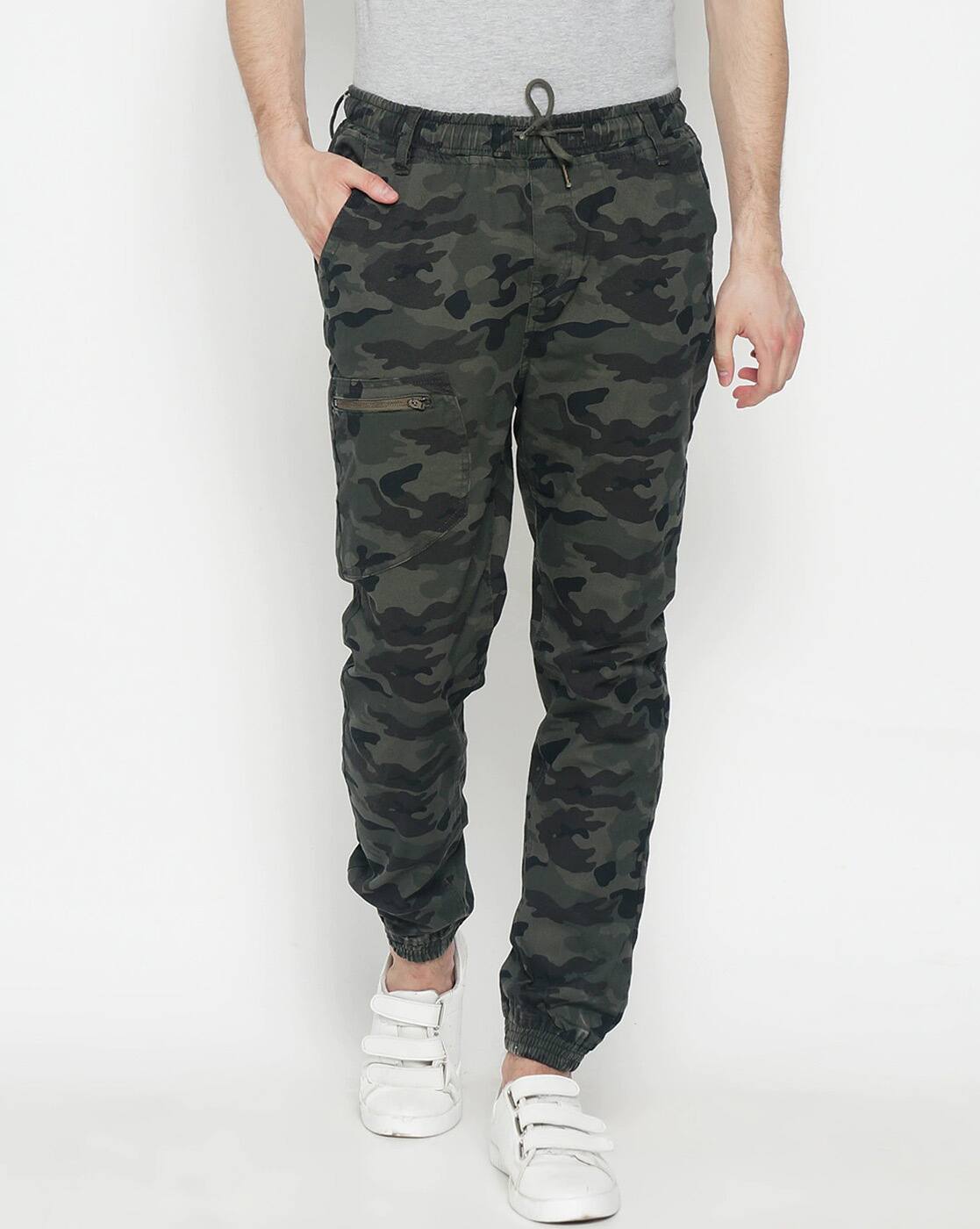 camouflage slim fit pants