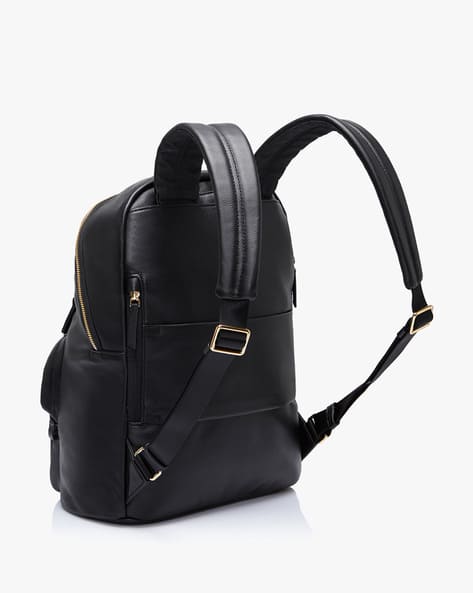 tumi leather backpack womens