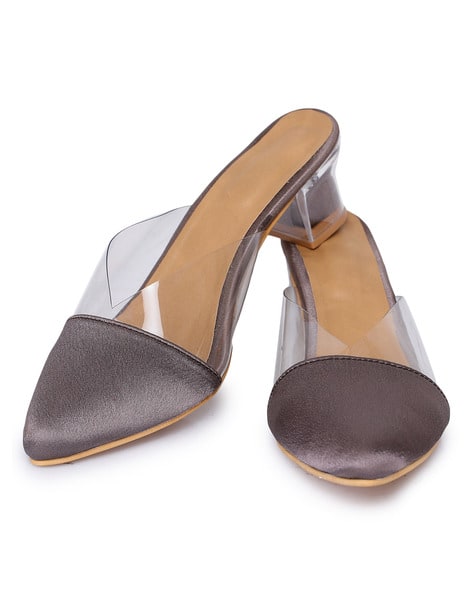 Pointed-Toe Chunky Heeled Sandals (Image - 3)