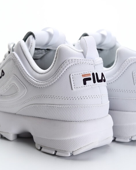 Fila pure best sale white shoes