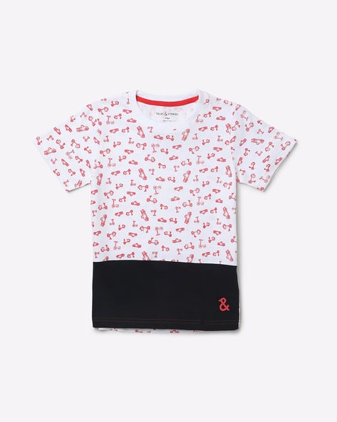 Buy White Tshirts for Boys by TALES 