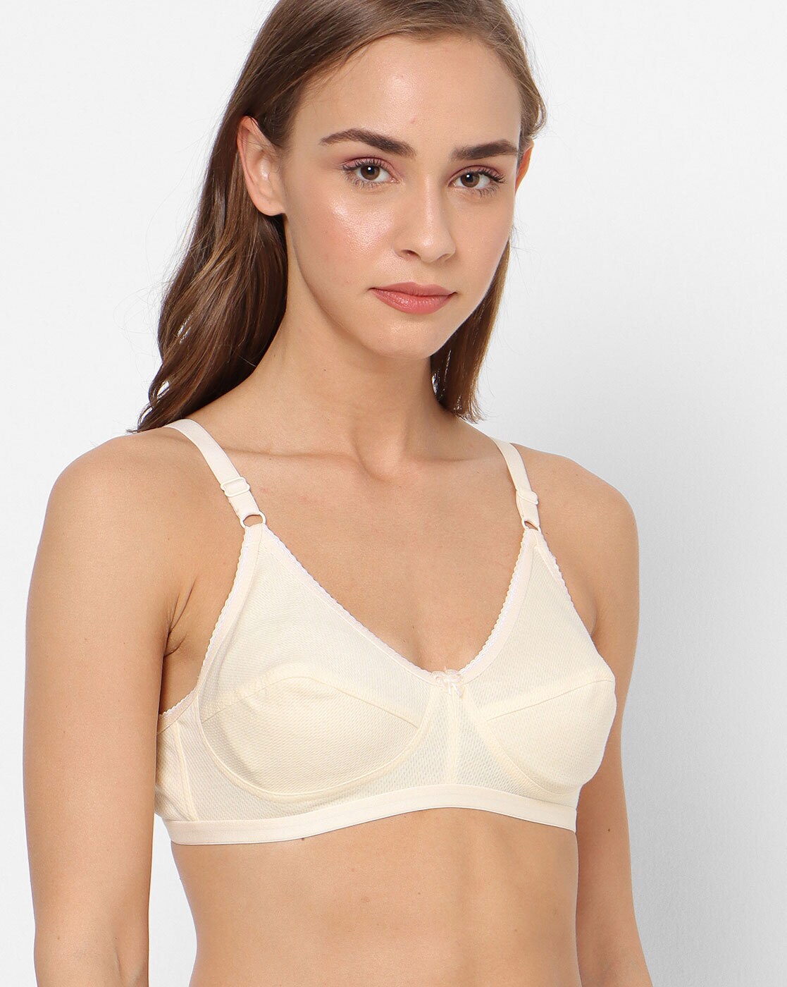 Buy online Beige Cotton Bra With Transparent Straps from lingerie for Women  by Floret for ₹299 at 0% off