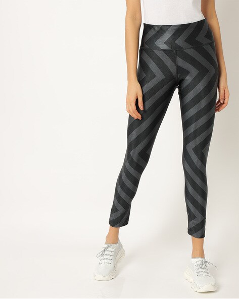 Chevron Print Slim Fit Sports Leggings