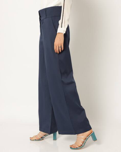 Buy Navy Trousers \u0026 Pants for Women by 