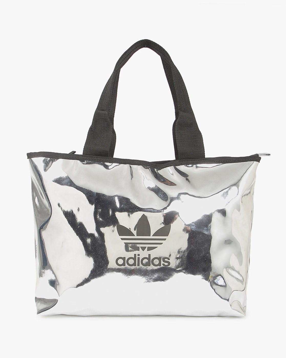 Metallic Logo Print Shopper Bag