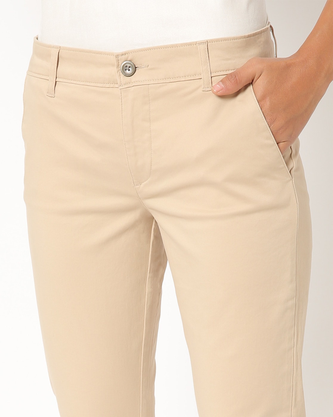 Buy khaki Trousers & Pants for Women by LEVIS Online 