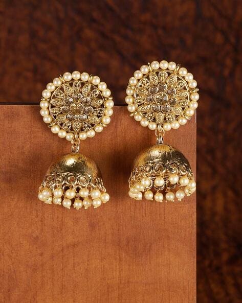 Earring – Antique Jumka With Cob Ruby | Gujjadi Swarna Jewellers