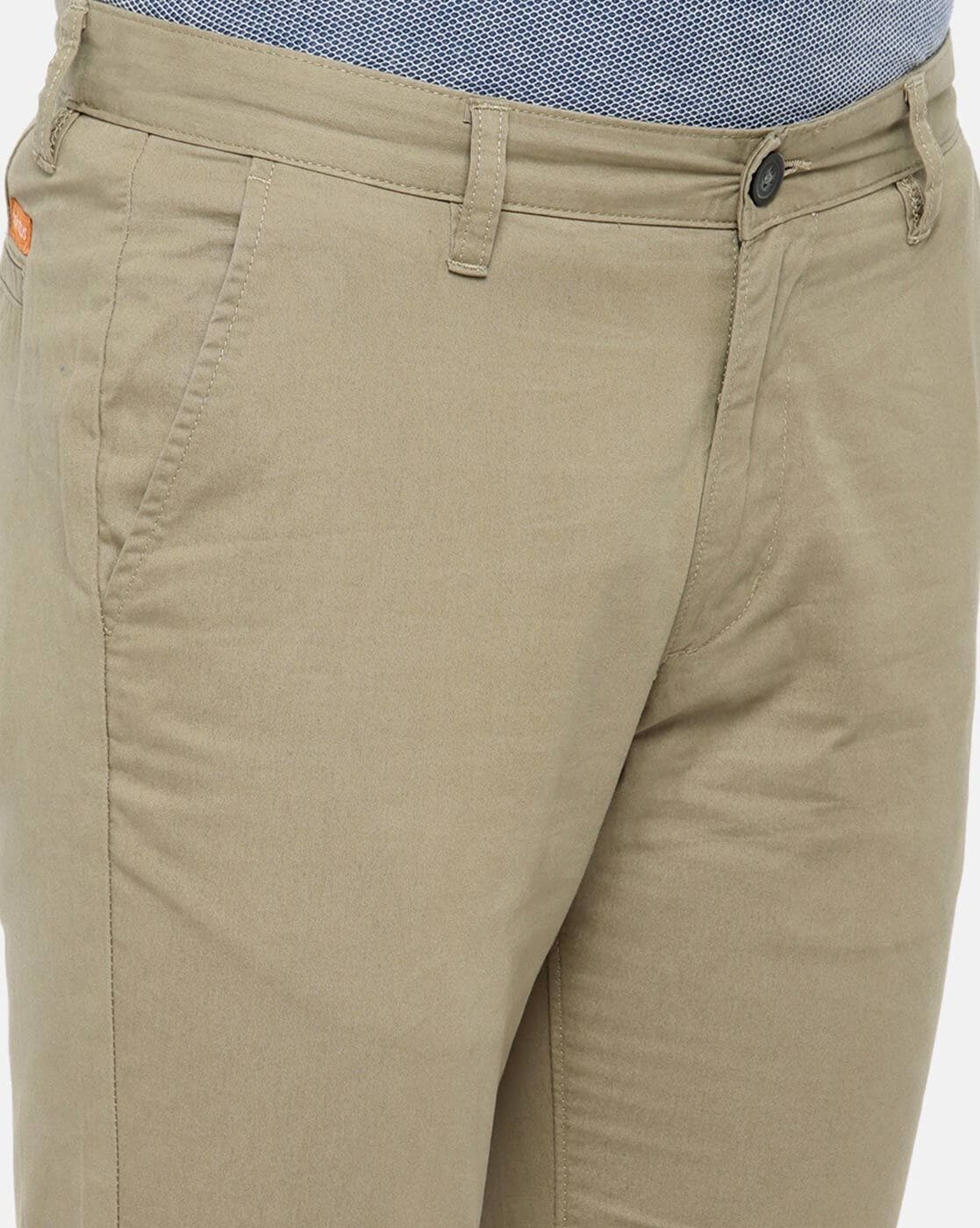 Buy Spiritus By Pantaloons Men Beige Slim Fit Solid Chinos - Trousers for  Men 4926106 | Myntra