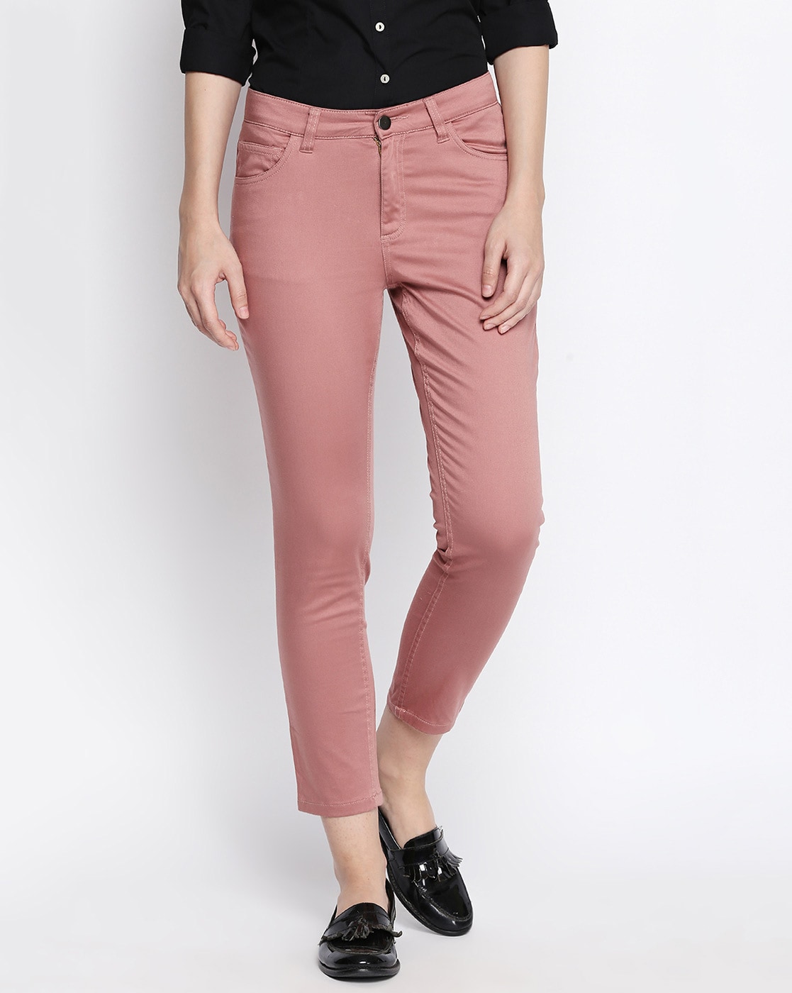 Buy Pink Trousers  Pants for Women by Annabelle by Pantaloons Online   Ajiocom