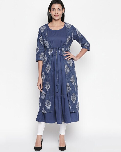 Buy Indigo Kurtas for Women by Rangmanch by Pantaloons Online