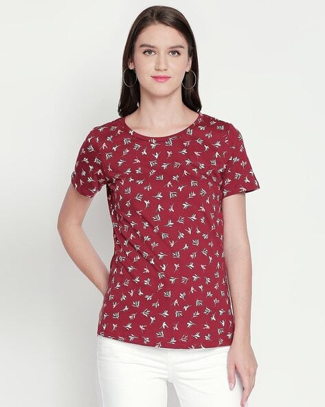 Buy Red Tshirts for Women by Honey by 