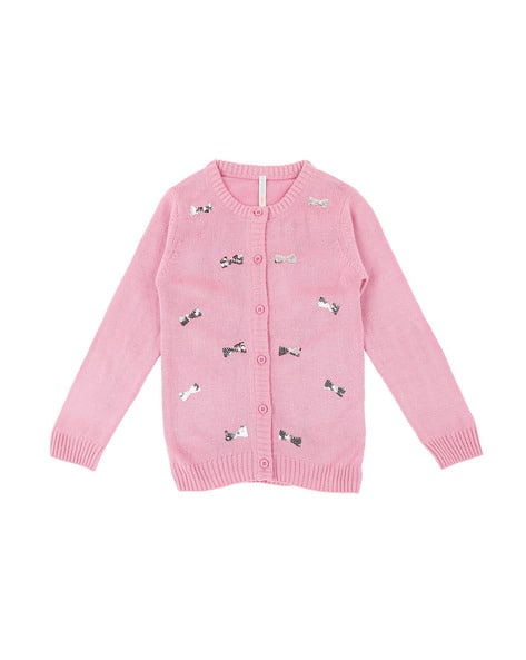 Buy PINK Sweaters Cardigans for Girls by Pantaloons Junior