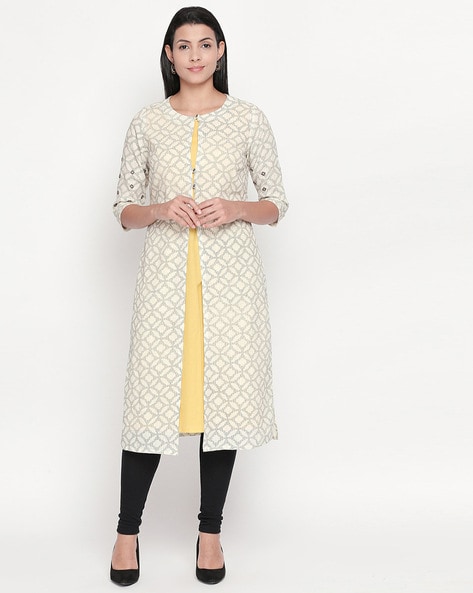 Rangmanch By Pantaloons Grey Kurtas - Buy Rangmanch By Pantaloons Grey  Kurtas online in India