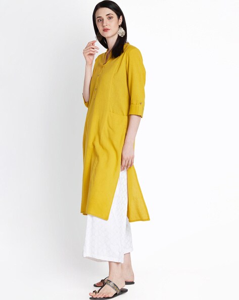 Buy Yellow Kurtas for Women by Rangmanch by Pantaloons Online