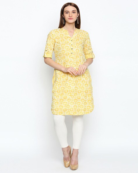 Buy Yellow Kurtas for Women by Rangmanch by Pantaloons Online