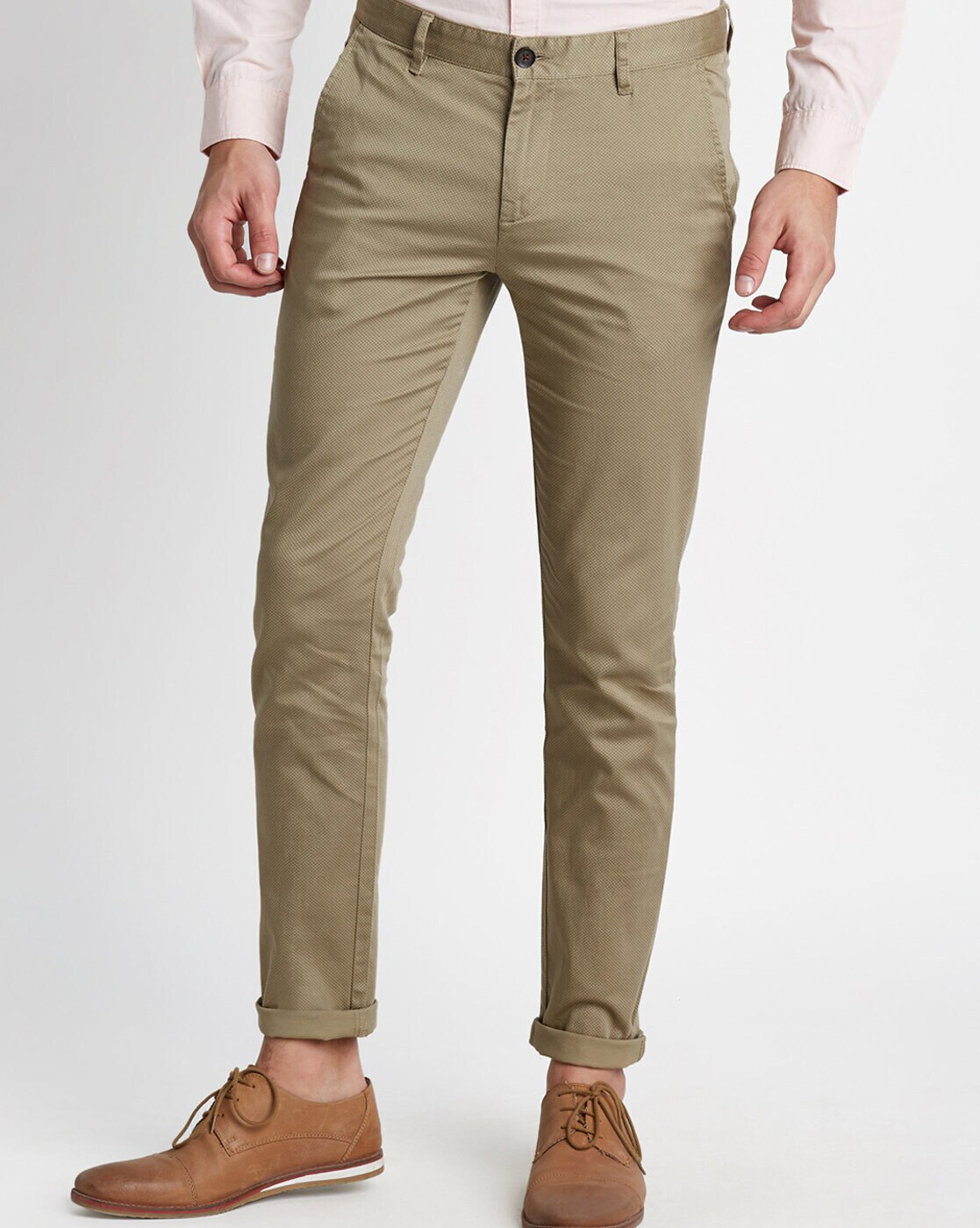 Byford by Pantaloons Slim Fit Men Beige Trousers - Price History