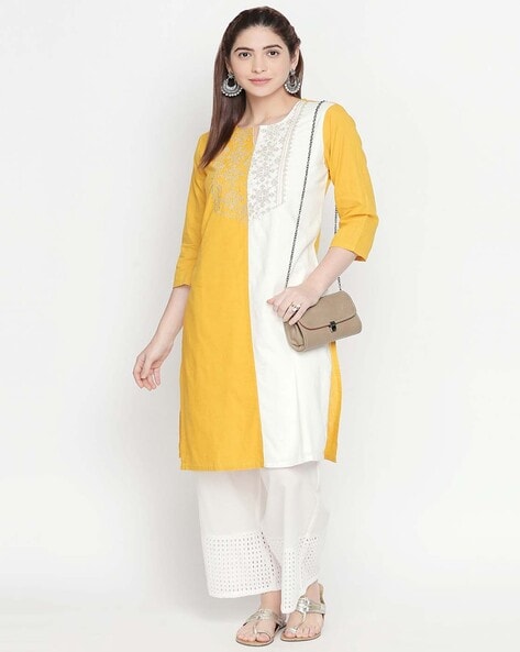 Buy Mustard Kurtas for Women by Rangmanch by Pantaloons Online