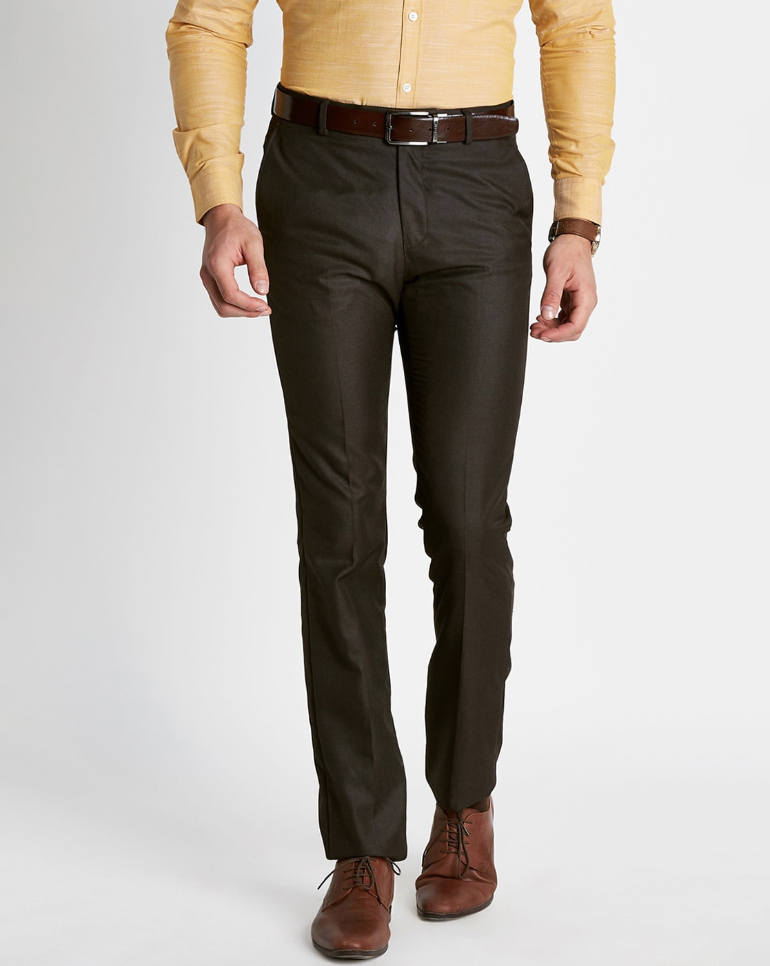 Richard Parker by Pantaloons Black Slim Fit Trousers