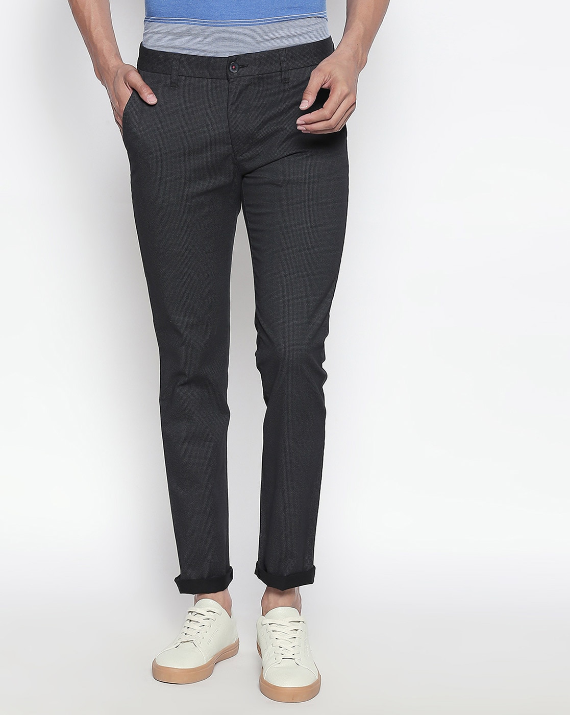 Buy Van Heusen Grey Trousers Online - 799497 | Van Heusen