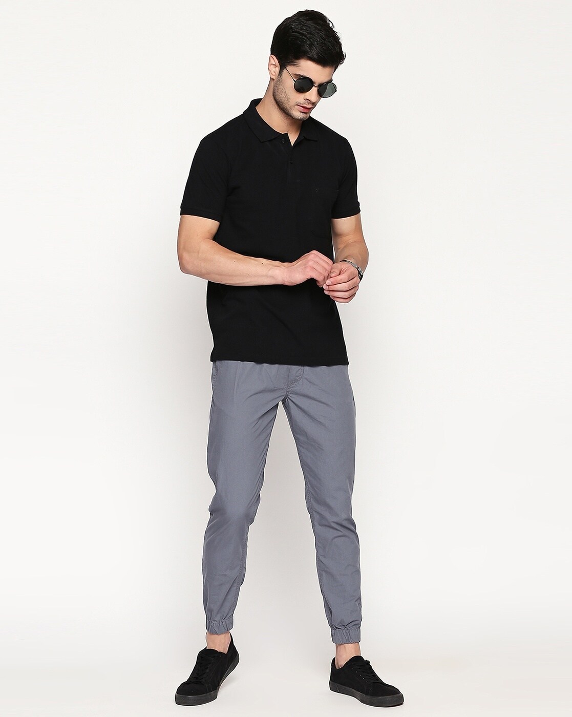 Urban Ranger by Pantaloons Regular Fit Men Grey Trousers - Buy Urban Ranger  by Pantaloons Regular Fit Men Grey Trousers Online at Best Prices in India