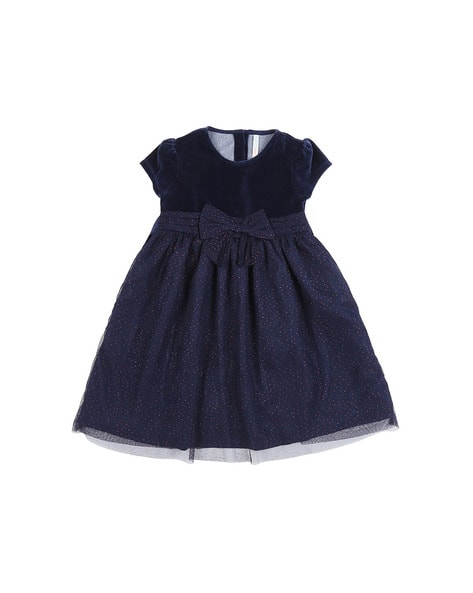 Glitter Print Fit Flare Dress