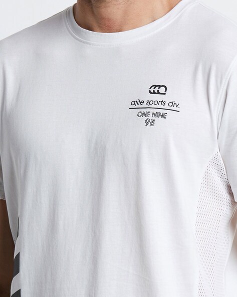 Ajile by Pantaloons Grey Printed Sports T-Shirt