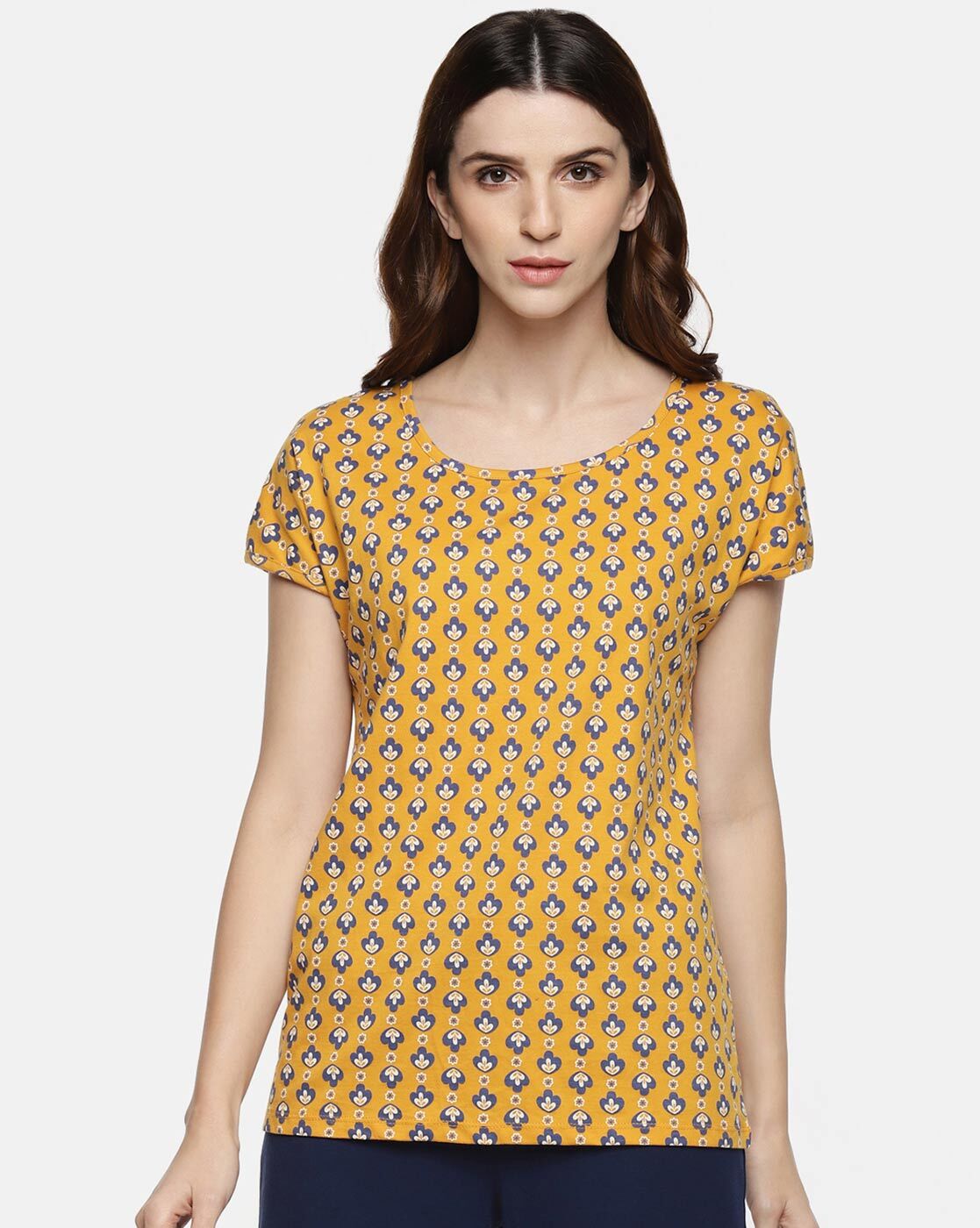 Buy Mustard Yellow Tops for Women by AJILE by Pantaloons Online