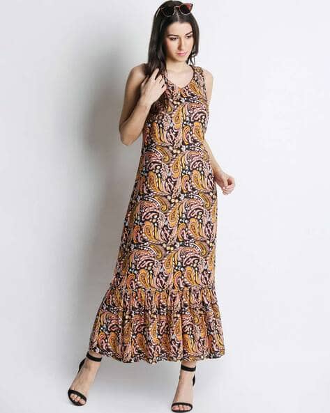 Printed Gown Dress