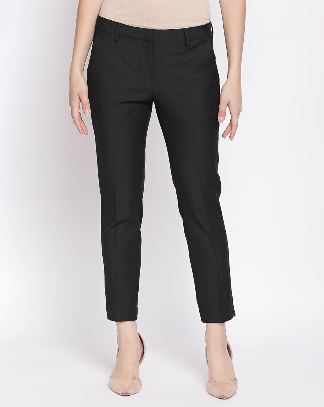 AJE. Annabelle chain-embellished linen-blend tapered pants | THE OUTNET