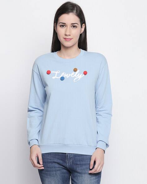 powder blue sweatshirt womens