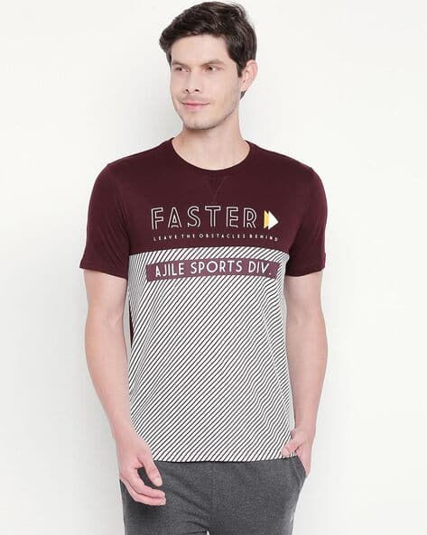 Buy Wine Tshirts for Men by Ajile by Pantaloons Online