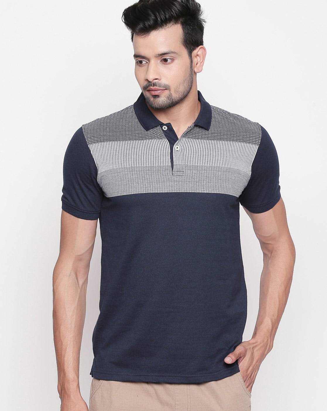 Buy Navy Blue Tshirts for Men by Byford by Pantaloons Online | Ajio.com