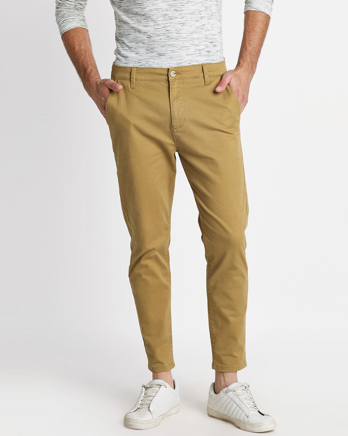 Buy Urban Ranger By Pantaloons Men Green Urban Slim Fit Solid Regular  Trousers  Trousers for Men 4926099  Myntra