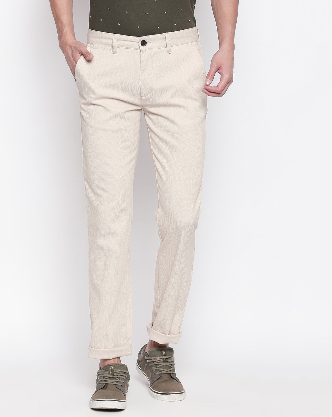 Buy Byford by Pantaloons Men Brown Solid Slim fit Regular trousers Online  at Low Prices in India - Paytmmall.com
