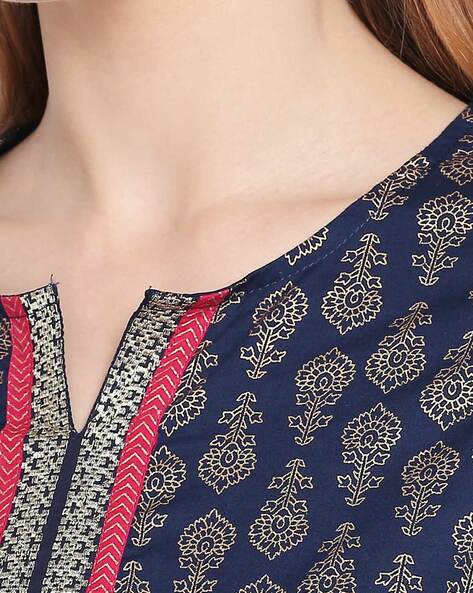 Buy Indigo Kurtas for Women by Rangmanch by Pantaloons Online