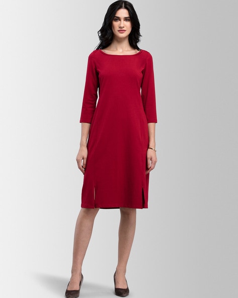 Boat neck online a line dress