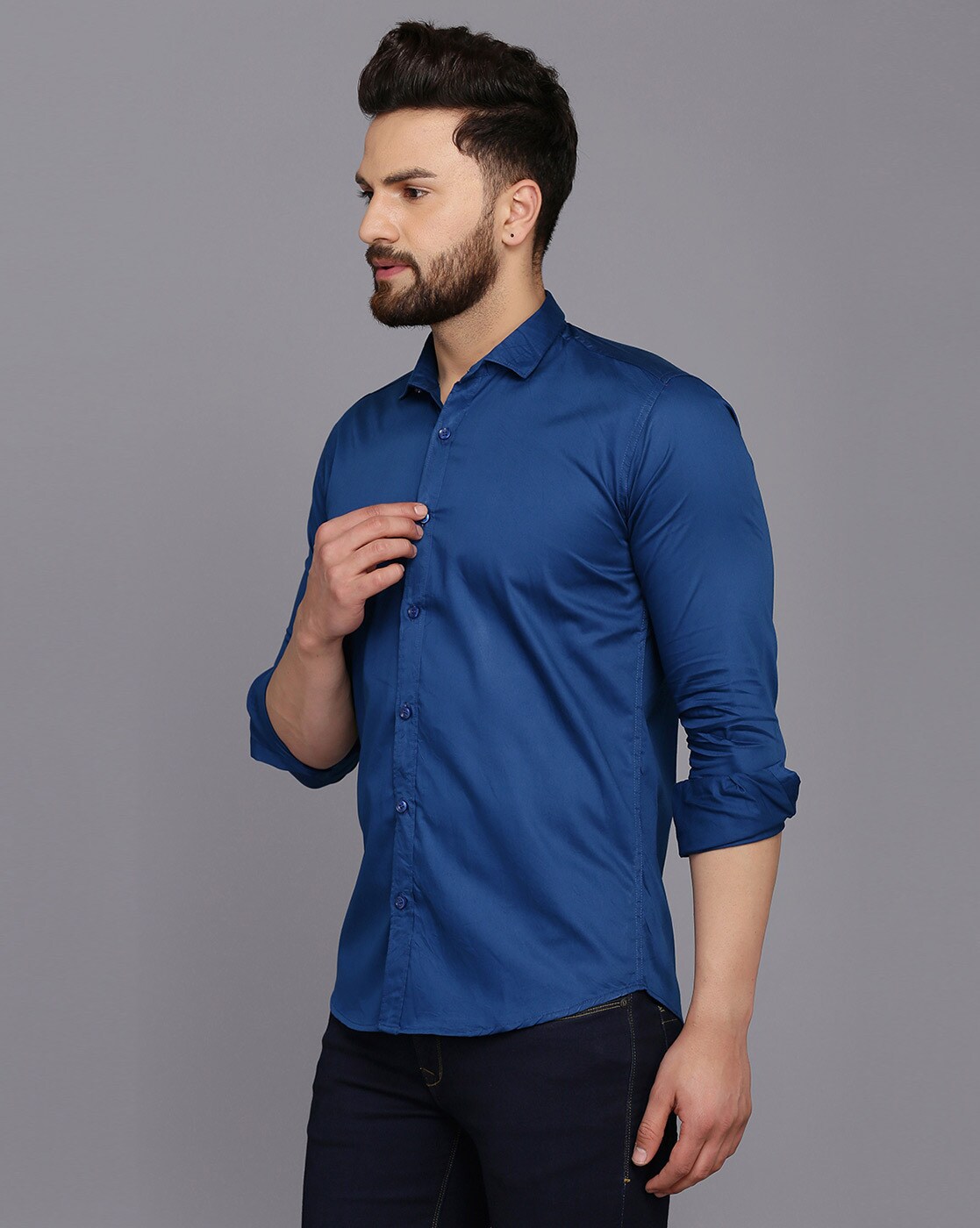 blue shirt for men