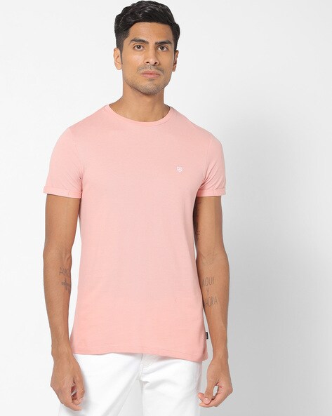 jack and jones pink t shirt