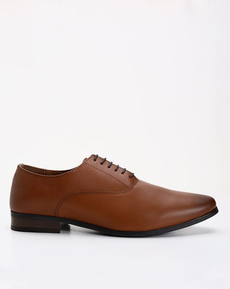 Textured Leather Oxfords