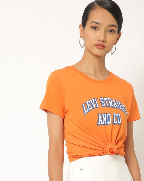 Crew-Neck T-shirt with Branding