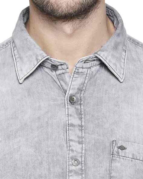 Buy Denim Blue Shirts for Men by LEE COOPER Online | Ajio.com
